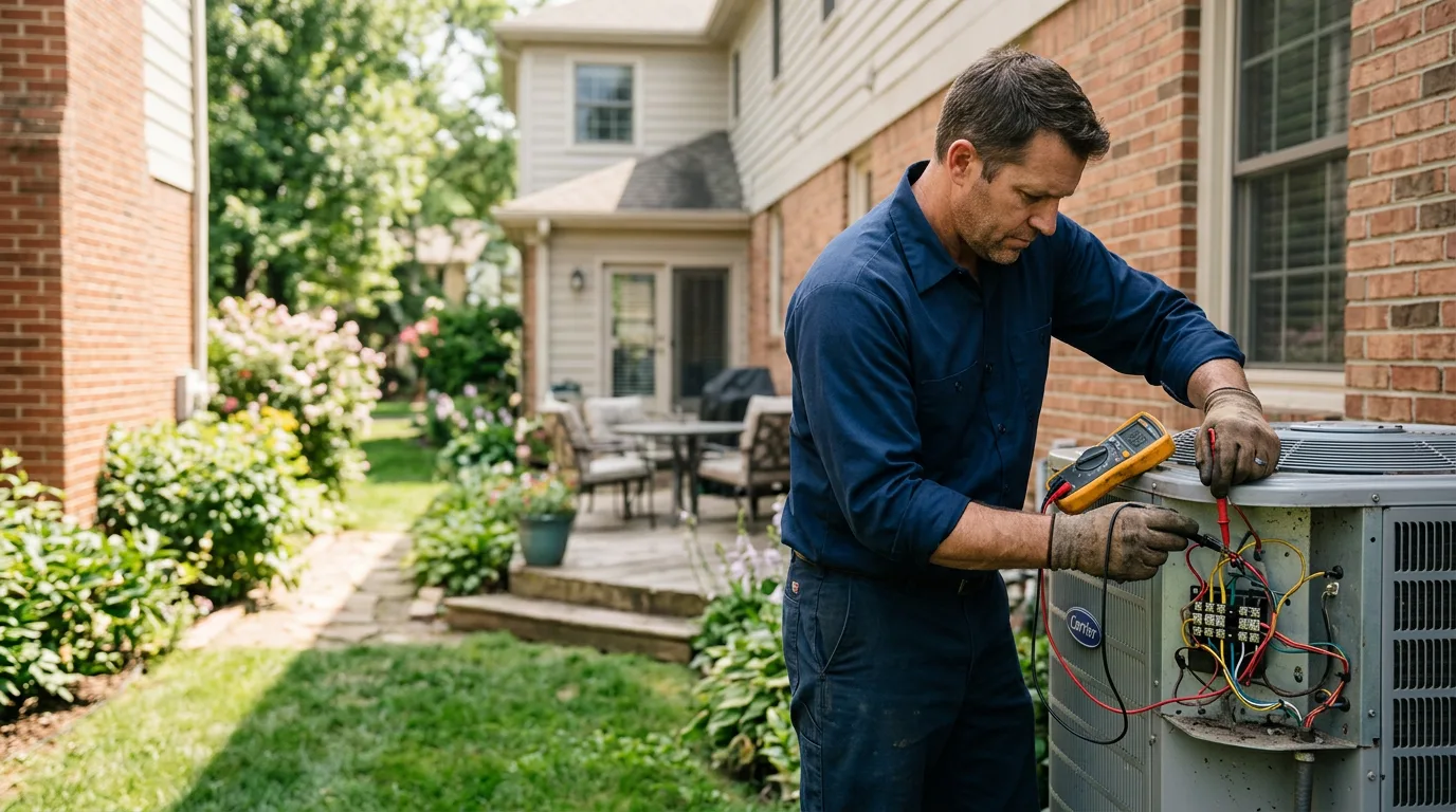 HVAC technician working near Carbon, IN